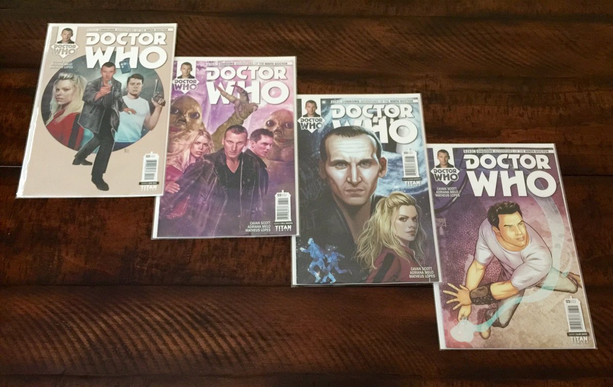 kenseysmom's tweet photo. My haul from the comic shoppe! 🤓 #9isback #ongoingadventures #3 #variants #ChristopherEccleston https://t.co/9Tv8JXqqgi