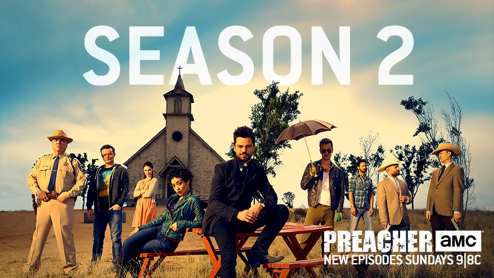 PreacherAMC's tweet image. Somebody pop open a bottle of Ratwater! #Preacher is coming back for Season 2...

You just have to wait until 2017.
