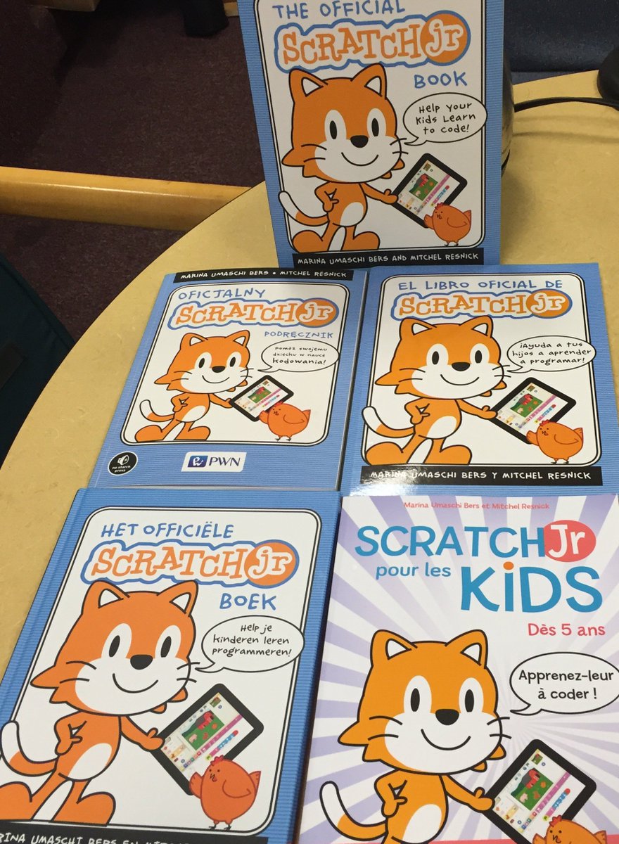 ScratchJr's tweet image. The official ScratchJr book is now available in several languages! Where to purchase copies: bit.ly/scratchjr-book…