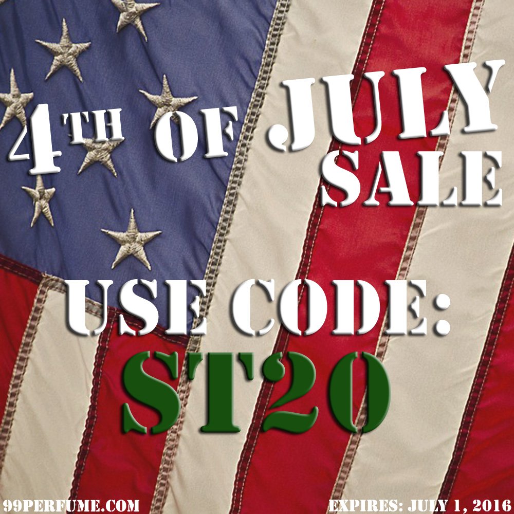 99Perfume's tweet photo. Use #coupon #code ST20 to receive 20% off #today! #FourthofJuly #sale #perfume #cologne #fragrance #beauty #skincare https://t.co/dXUJAjVfjO