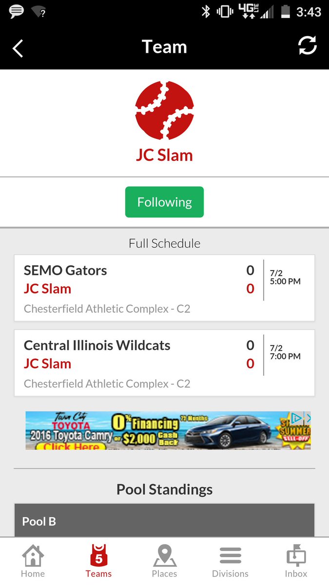 16u schedule for this weekend:

Practice tomorrow at the high school at 3 o'clock.