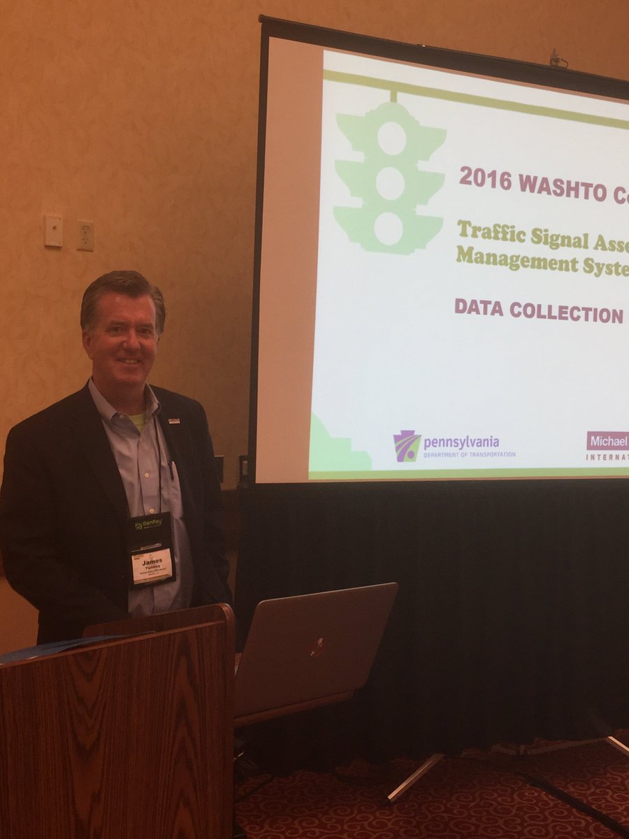 MBakerIntl's tweet image. Jim Twomey (@mbakerintl EVP) presented at the #WASHTO conference this week about Traffic Signal Asset Management.