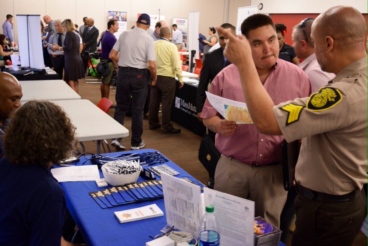 SenRubenGallego's tweet photo. Back for day 2 of my #EmployVets event, where employers are telling vets about available positions. #GallegoServes https://t.co/igdrLkvraL