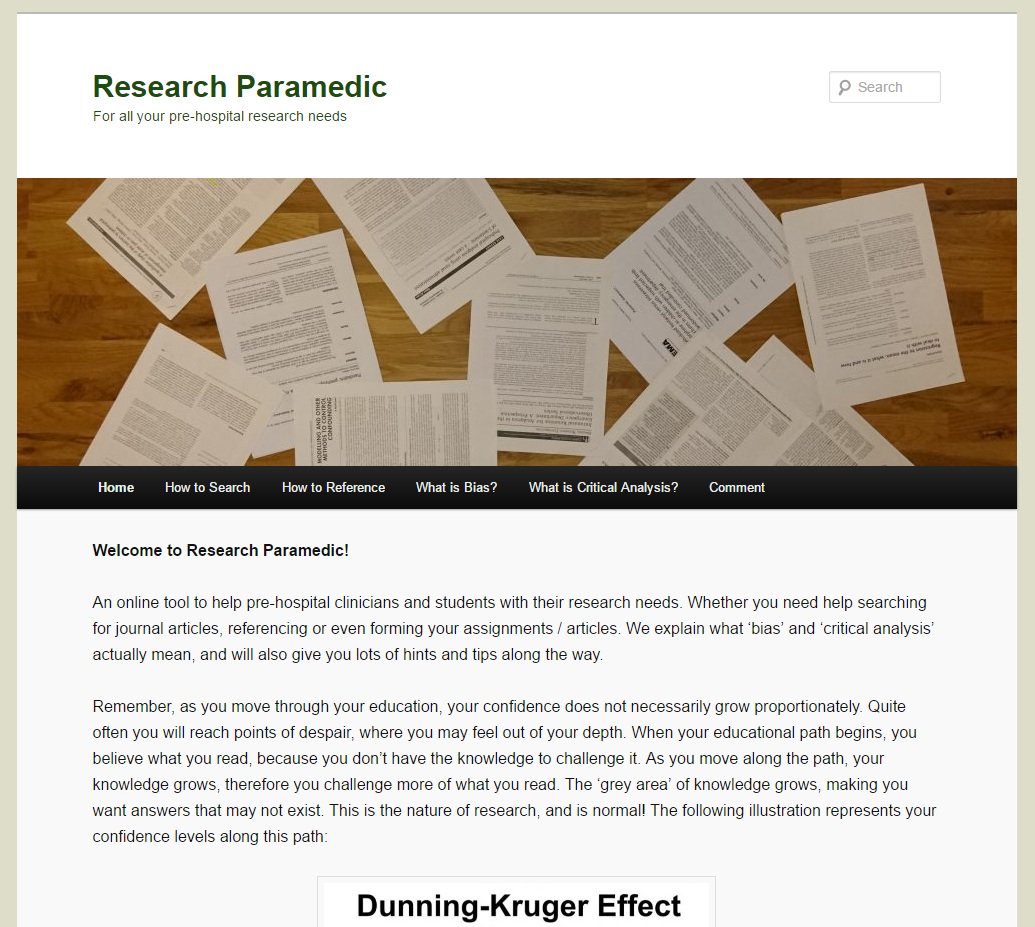 Research_Para's tweet photo. New online research skills tool for pre and post-reg paramedics https://t.co/HDfqlQhLRp @phuecworcuni https://t.co/w4ezD0HWMk