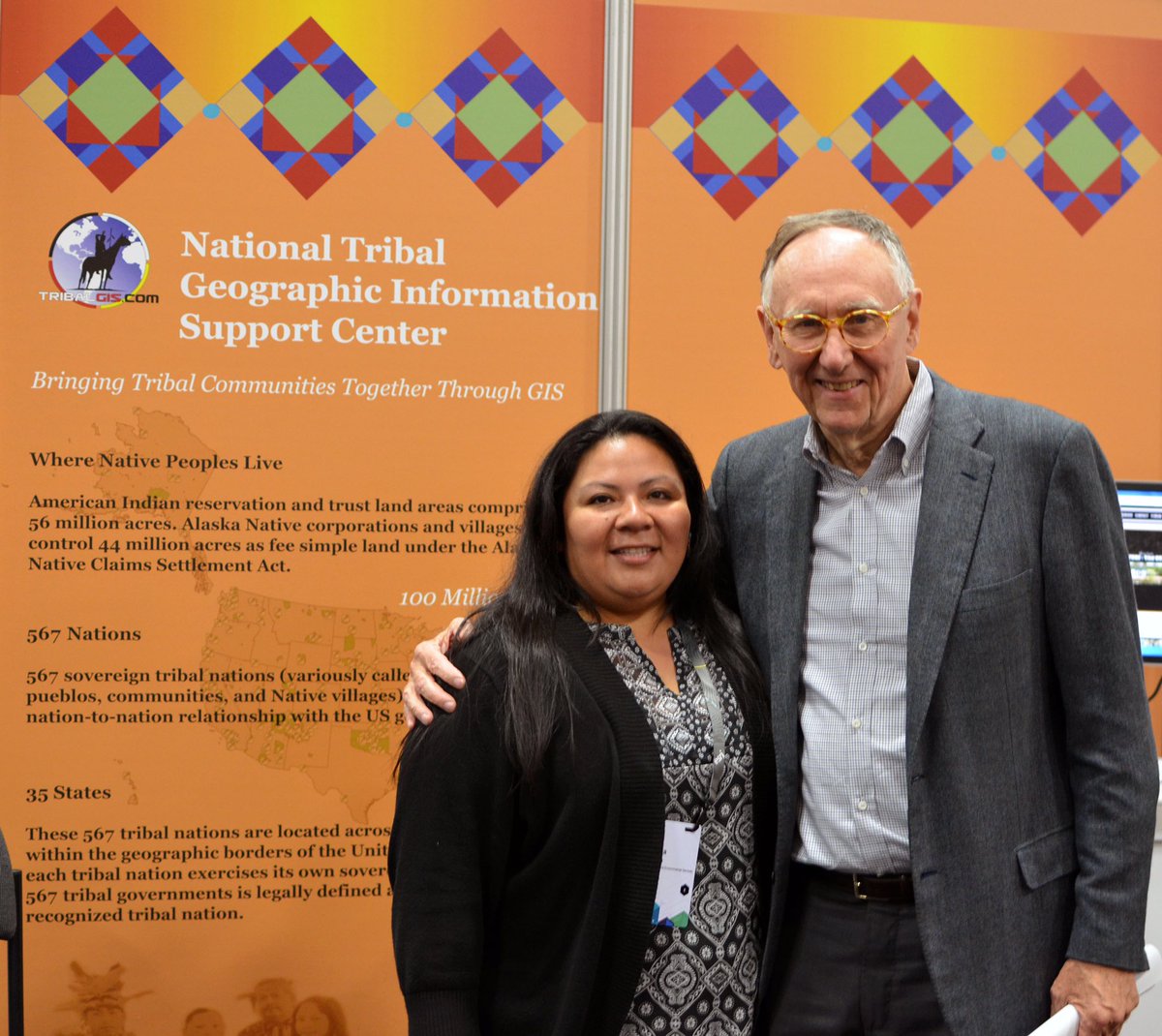 NTGISC's tweet photo. Look who stopped by the #TribalGIS booth.. #EsriUC #NTGISC https://t.co/VcBxSDt9o9