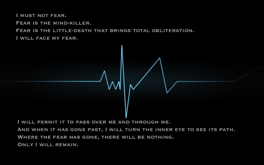 PodFling's tweet image. I must not fear. Fear is the mind-killer.