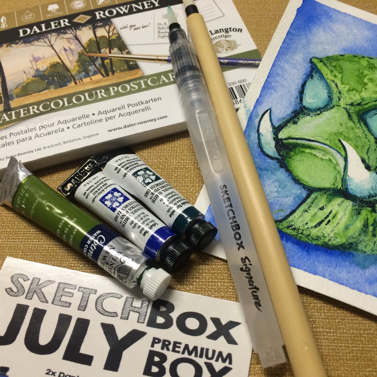 Thecrystalskull's tweet image. I got this great box of art products  #getSketchbox #barsoom  #erb #scifi #MARTIANS #art #winsornewton #danielsmith