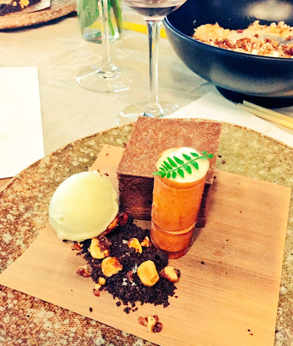 Chocolate tower of beauty from <a href="/Rokachef/">Hamish Brown</a> tonight for #provs15bday  👌🏼👌🏼👌🏼