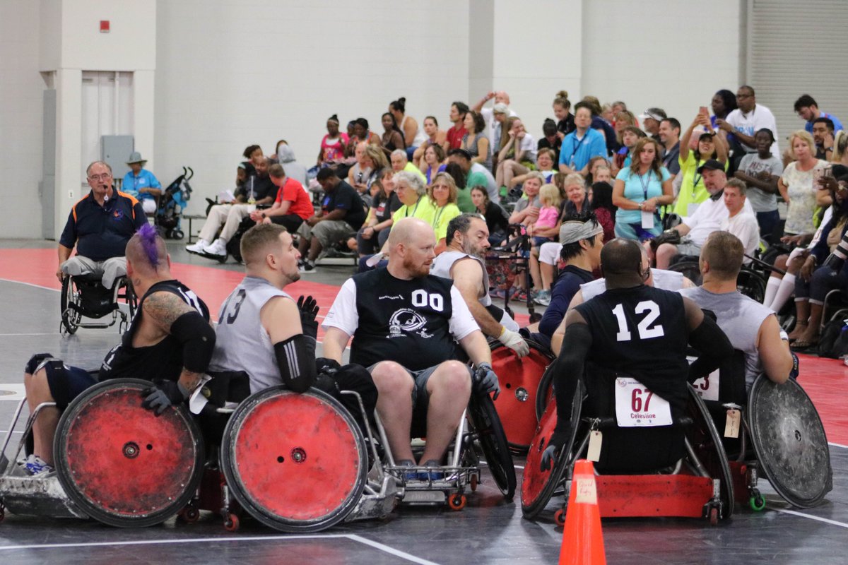 SaltPalaceCC's tweet photo. #QuadRugby Definitely our favorite so far. #NVWC #StriveLiveConquer #SaltPalace #SaltLake @PVA1946 @vasaltlakecity https://t.co/kb3NjjK2yU