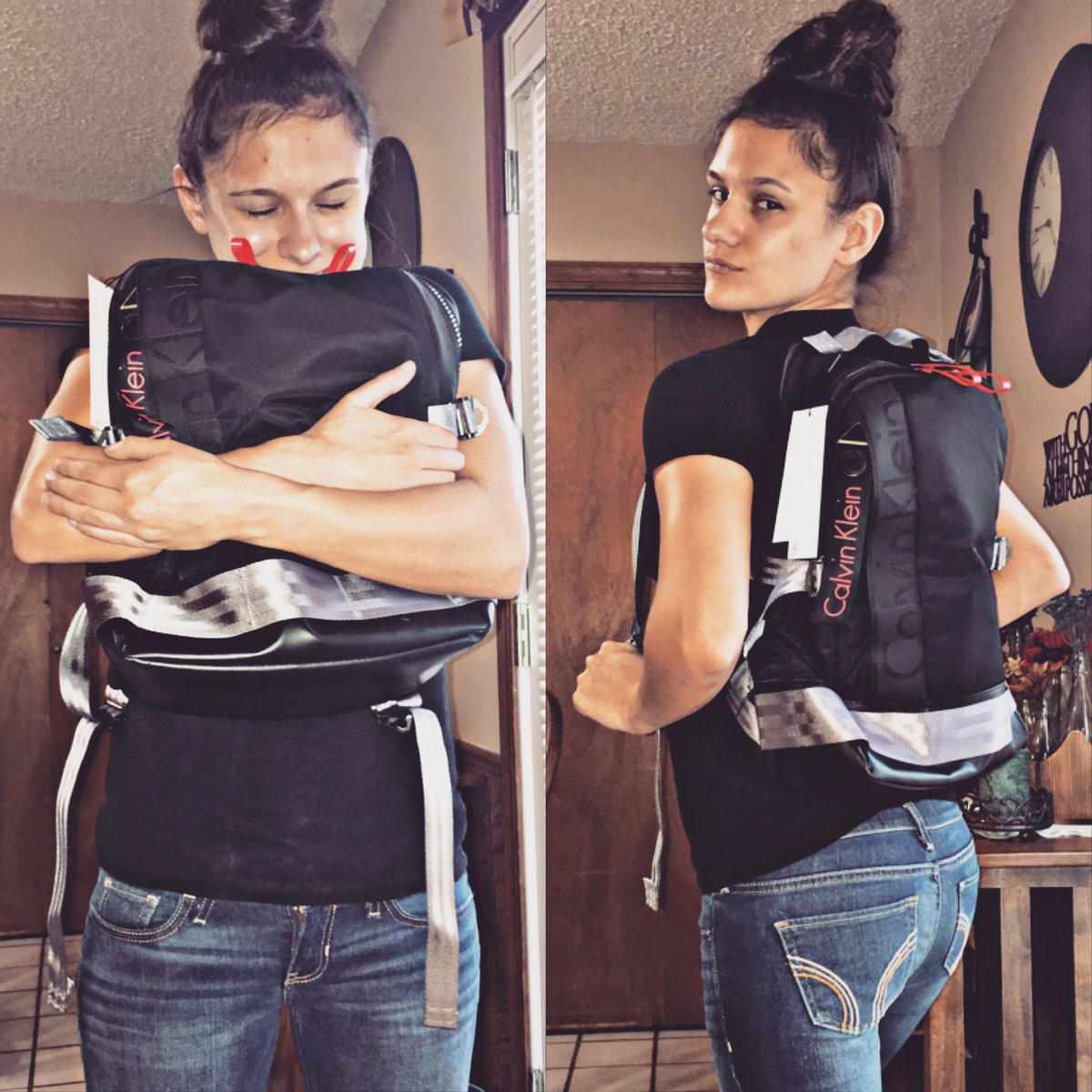 realslimkatie4's tweet photo. GUYS, my new backpack came in today!Pretty freak'n pumped! #IthinkImissedmycalling #backpackmodel #hollaatmeCalvin https://t.co/sEWcRd1bOl