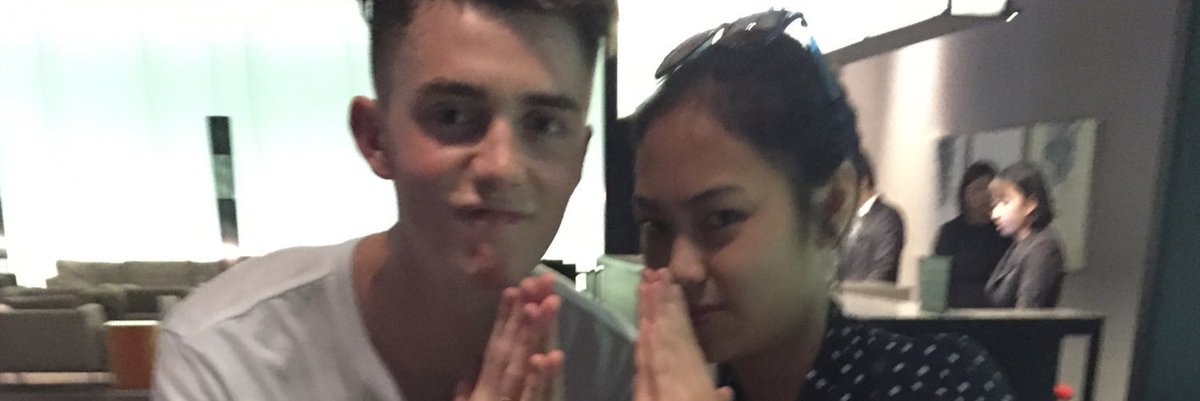 GreysonCrewID's tweet photo. [NEW PHOTOS] His homie from Philippines met Greyson in Korea. She said that Greyson is a bit tipsy in this photo https://t.co/n2HmyNKb4s