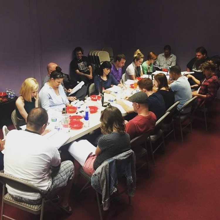 TopBillinShow's tweet photo. #TBT to the 1st table read for #TopBillinShow! So much has evolved since then, and more to come! #StayTuned https://t.co/OLAWIPxxGl