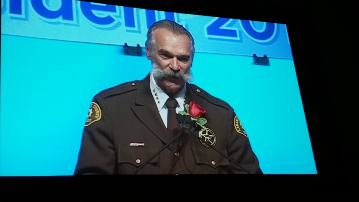 SheriffCowlitz's tweet photo. NSA President Danny Glick, Laramie, Wyoming, farewell speech. #Sheriffs2016 #WashingtonSheriffs https://t.co/XRfMa59LDl