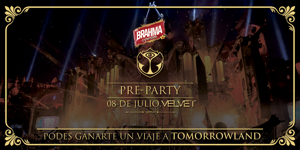 Brahma_Py's tweet photo. #BrahmaExperience presenta la Pre-Party de @tomorrowland 😎 ¡Podés ganarte un viaje a belgica! 🎉 #ExperienceHunters https://t.co/ZfgXrIGn6d