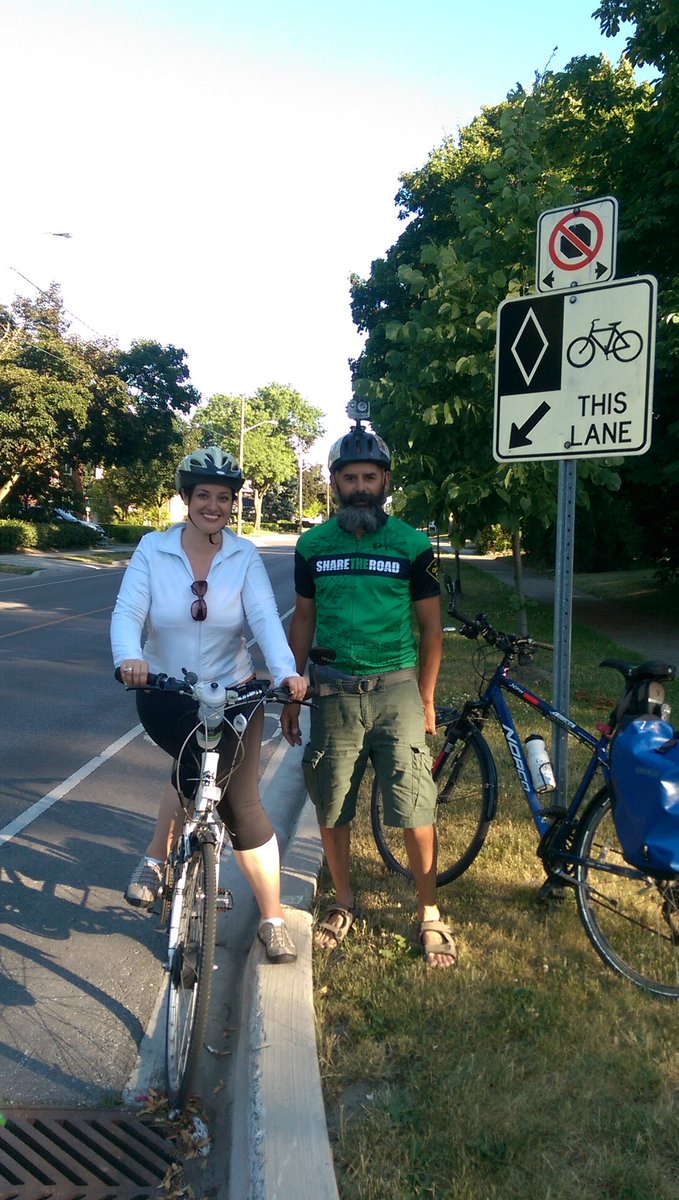 arruda_j's tweet photo. #ridetheriding @STRCanada  great evening cycling in @oshawacity with @jennkfrench showing safe cycling routes https://t.co/Tdquef9bUb