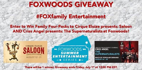 #GIVEAWAY Enter to win #FOXfamily 4-packs to <a href="/cirque_eloize/">Cirque Éloize</a> Saloon &amp; <a href="/Supernaturalist/">The SUPERNATURALISTS</a> here: ow.ly/LNMp301LTgg