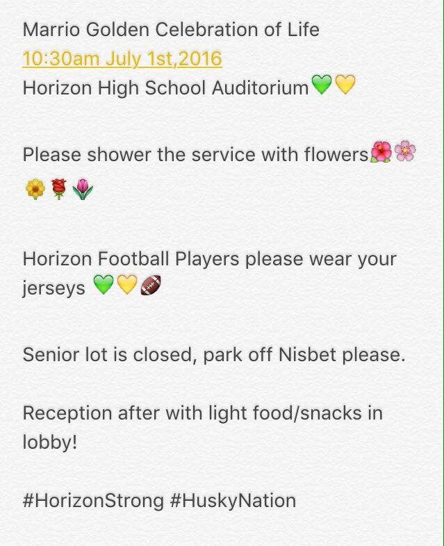 HorizonsHumans's tweet image. On July 1st at 10:30am we will celebrate Marrio. Please wear red,black,or grey to honor Marrio's favorite colors .