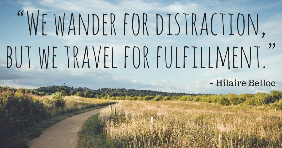 HamptonInnMB's tweet photo. “We wander for distraction, but we travel for fulfillment.” – Hilaire Belloc #QOTD #life #wisdom https://t.co/JBFFLBbFWj