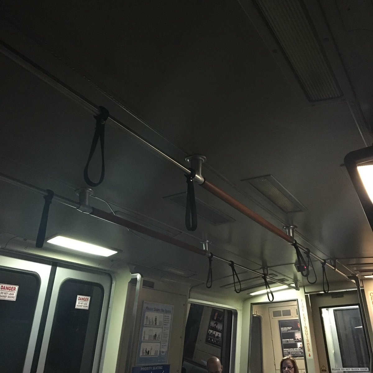 BARTlifeMusings's tweet photo. Hey @SFBART... Why do I get the train with mood lighting? Is there bottle service in this club? #BARTshade #BARTlife https://t.co/RqO7CI5Iw7