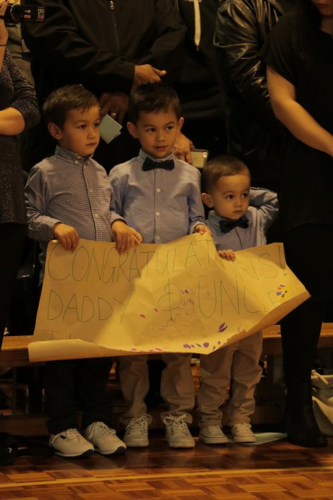 nzpolice's tweet photo. These two boys were in full support of their Dad parading out of police college last week #newcops #icareenough https://t.co/y3ArDfGa9V