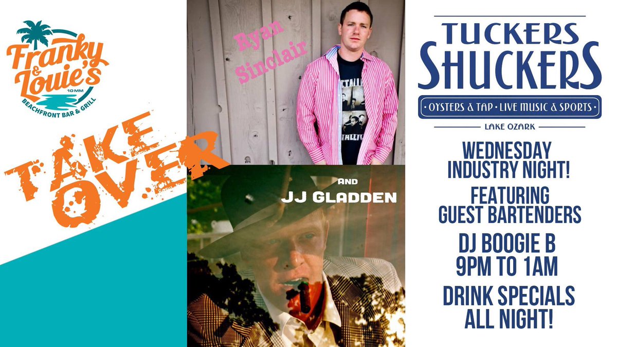 Industry Night is Tonight! Featuring Guest Bartenders, Drink Specials, &amp; Dj Boogie B 9pm to 1am! #lakeoftheozarks