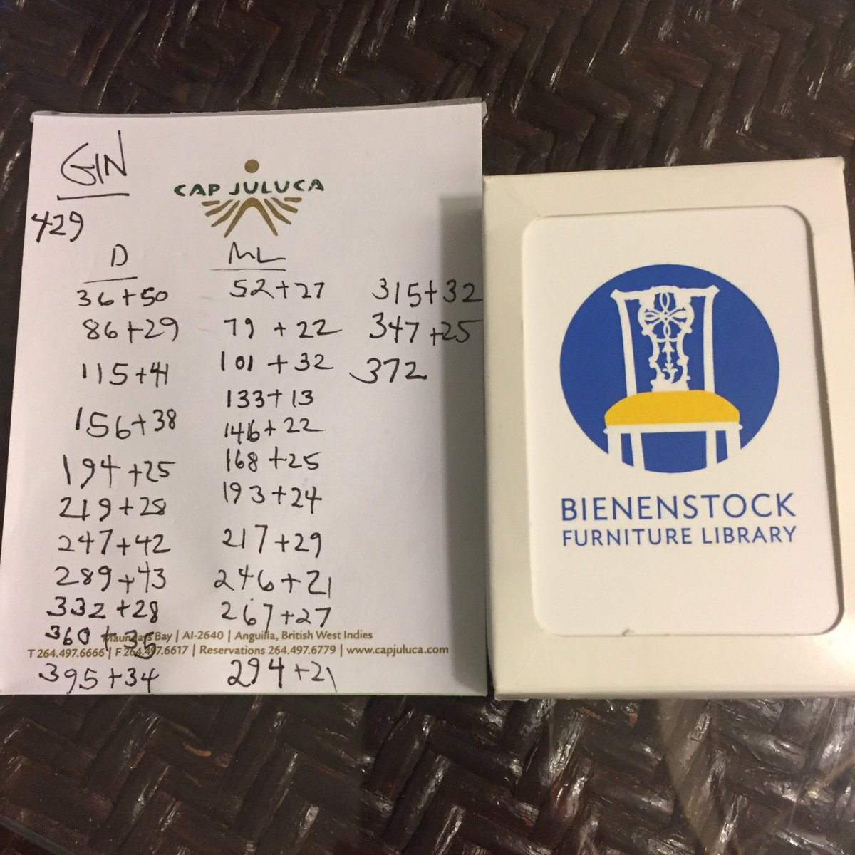 Nothing like a vacation game of Gin, played with these fabulous <a href="/FurnLibrary/">The Bienenstock Furniture Library</a> cards ( especially when you win ).
