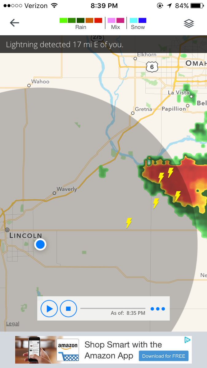 ChrissSpringer's tweet photo. I see Mother Nature is a bit feisty this evening. Lightning strikes away from the storm. #radarfail #newx https://t.co/PWXaRwlydE