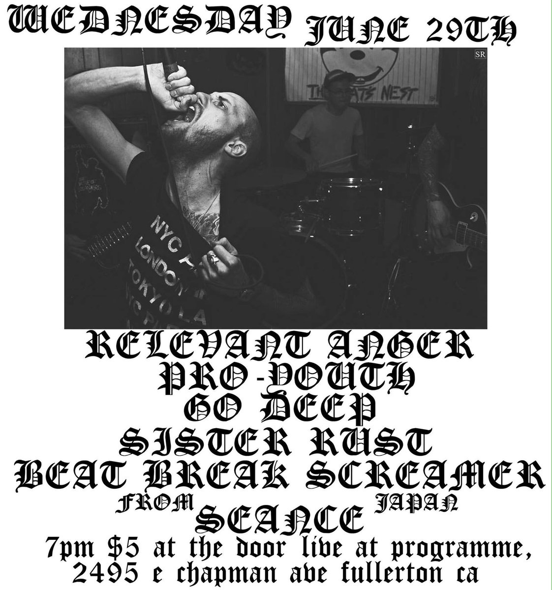 If you're free tonight, go head to Programme and catch our buds Seance &amp; Relevant Anger along with other bands