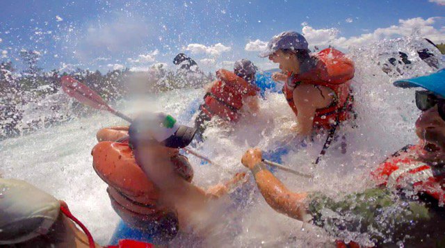 DrLimnology's tweet photo. It's a great ecology class @FLBSUM when course materials r interrupted by whitewater adrenaline!  #flbs16 @umontana https://t.co/U0Ry2BGixx