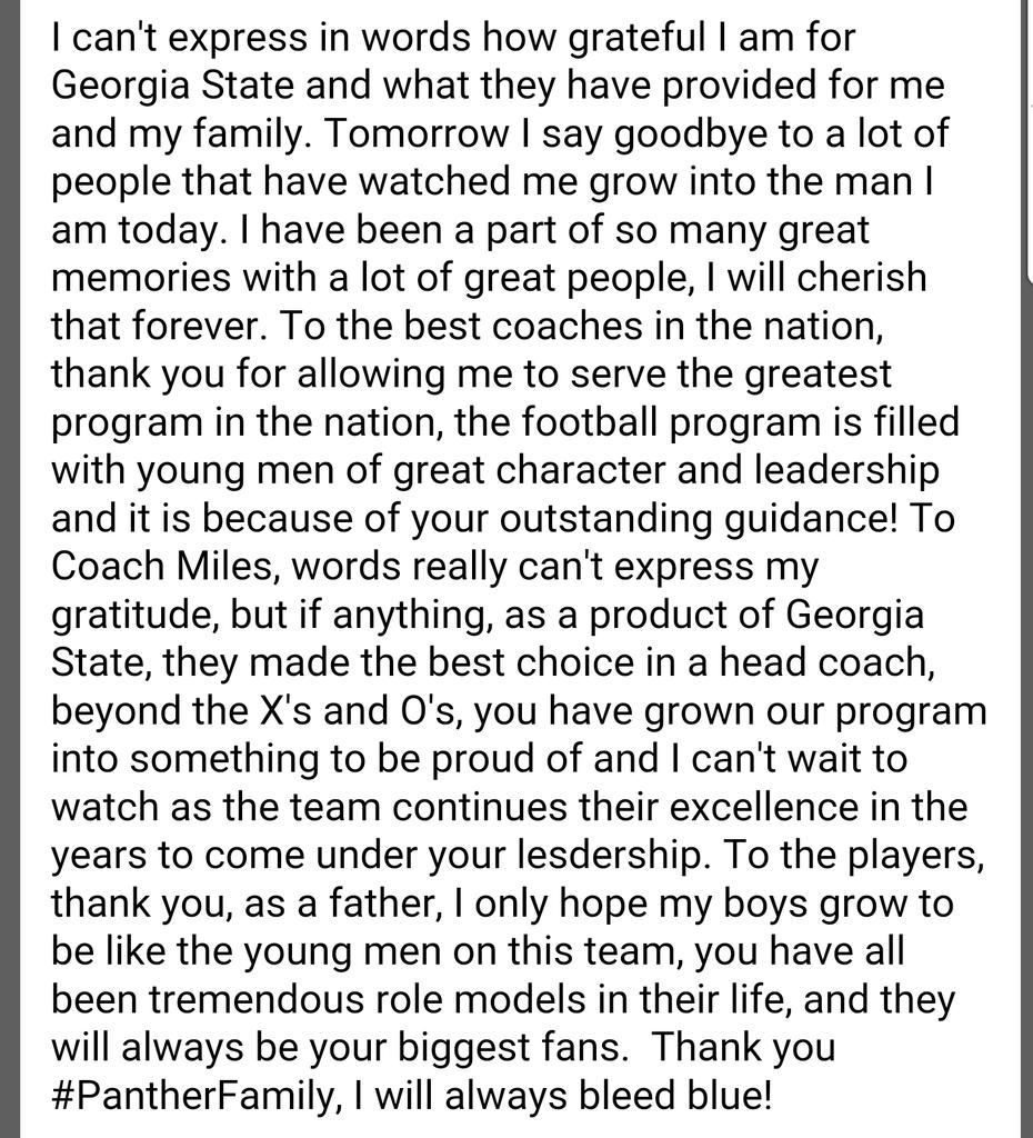 DustyBennett's tweet photo. @CoachTMilesGSU @GeorgiaStateFB @GSUPanthers @PJVolker @Coach_Minter @sirknight95 @CoachEricLewis @strength911 https://t.co/G6M4CKvLrz