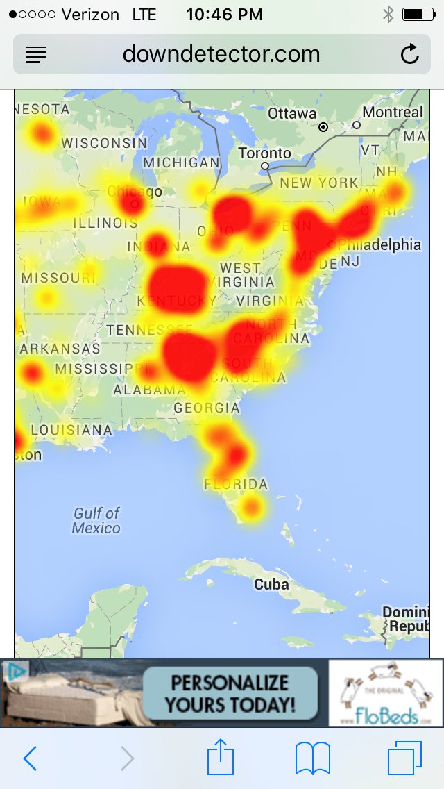 Windstream Outage Chart