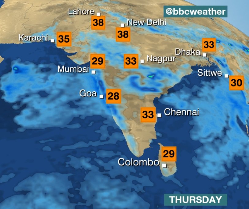 bbc weather map india Bbc Weather On Twitter Heavy Rain For Large Swathes Of India bbc weather map india