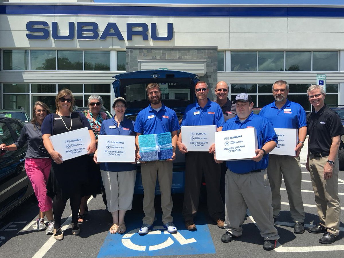 NCChapterLLS's tweet image. Modern Subaru, ready to bring warm thoughts &amp;amp; cuddly blankets 2 SebyB JonesCancerCenter patients!#SubaruLovesToCare