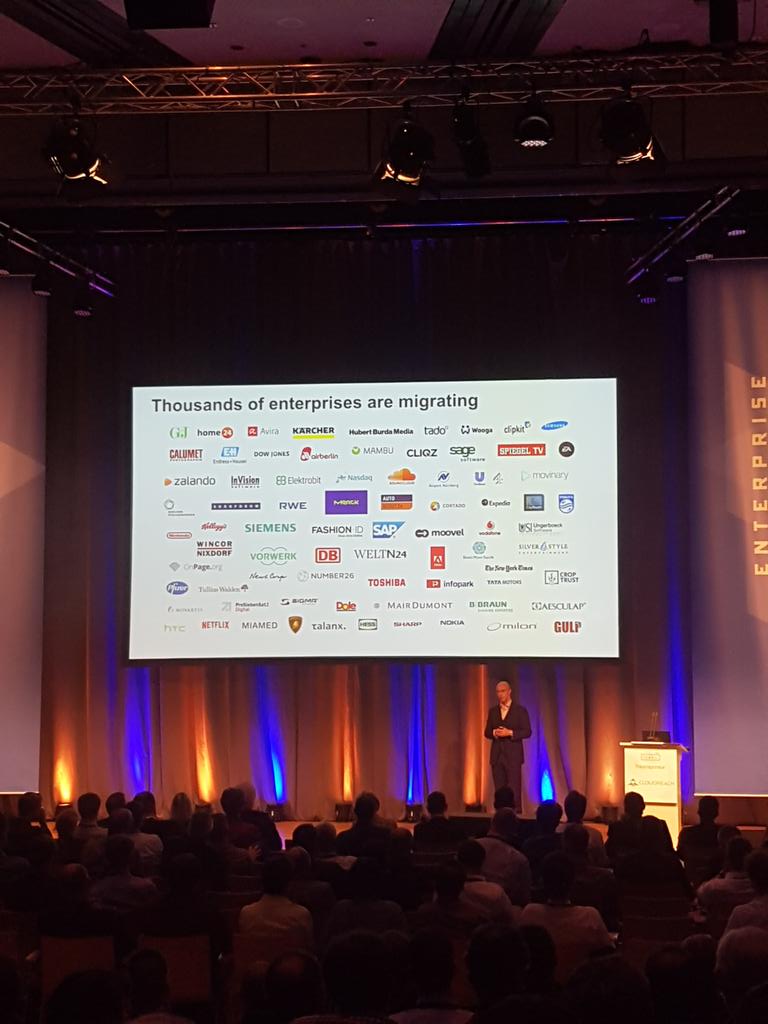 cloudticker's tweet photo. Beeindruckende Liste vom Firmen, die AWS nutzen. #AWSSummit #Transformation https://t.co/z0Ud82LNc7