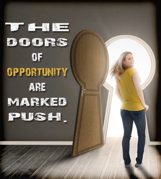 software_for's tweet image. The doors of #opportunity are marked push.
#wisdom #life