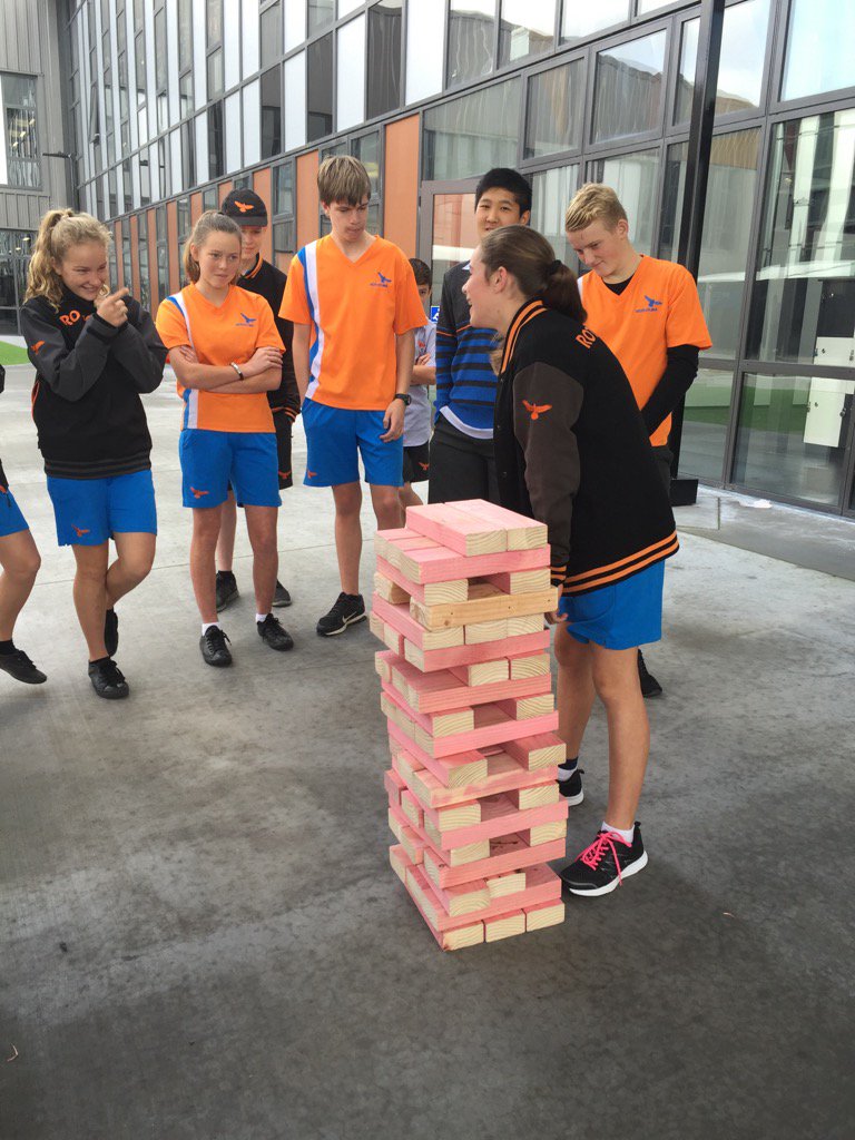 beechdesignz's tweet photo. Testing on the intended audience #jenga #rebel sports @_Jenna_Smith_ https://t.co/lUnphQQlsW