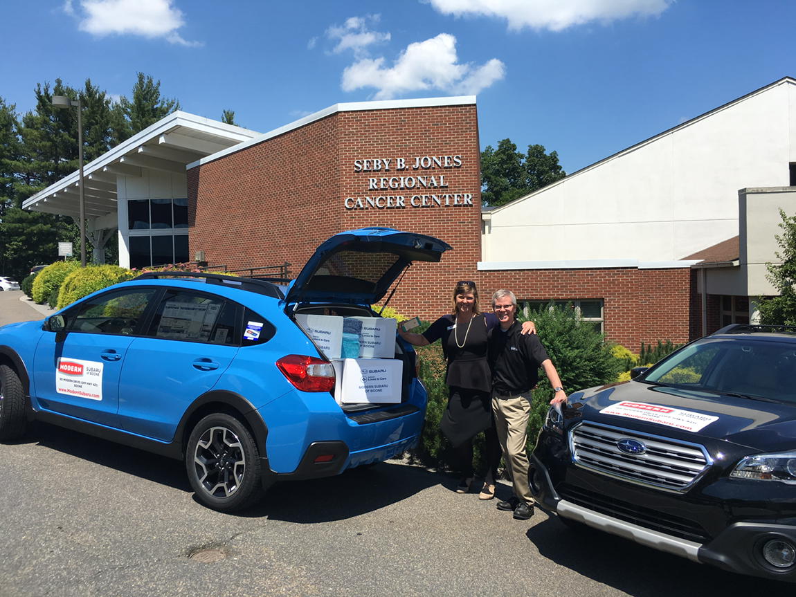 NCChapterLLS's tweet image. Adriane Lewis &amp;amp; Bryan Johnson, ModernSubaru making an impact for cancer patients. #SomedayisToday #SubaruLovesToCare