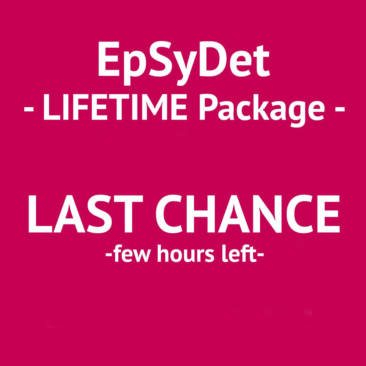 EpSyDet's tweet photo. Few hours left for you to take the EpSyDet Lifetime Package! #epilepsy  #seizuredetectionapp #lifetime #epilepsyapp https://t.co/9Rw8fX8ELh