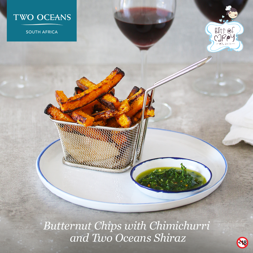 TwoOceansWine's tweet photo. End the week off with a punch! @Bitsofcarey's Butternut Chips with Chimichurriis just what you need. #SimpleSnacking https://t.co/MFioyAXCiP