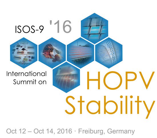 freeOPV's tweet photo. ISOS Summit on Hybrid + Organic PV Stability #HOPV #OPV #perovskite Oct 12-14 @FraunhoferISE
https://t.co/flEVVjs8Dt https://t.co/g3I42ZBQJI