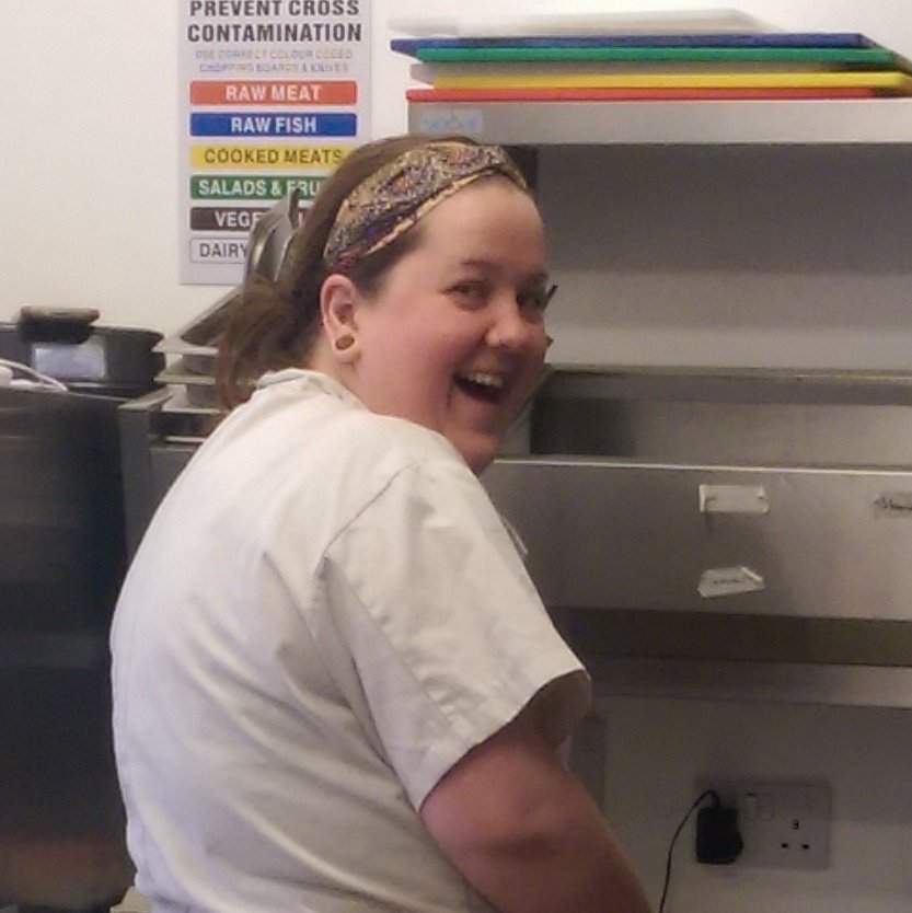 UdnyApothecary's tweet photo. It's our chef Suzi's birthday. She didn't want anyone to know it or to have her picture taken. Oops! #birthdaychef https://t.co/MS45t7kMf1