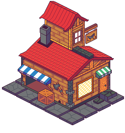 MightyRengar's tweet photo. New Shop/INN for the game !
do you like it ?
#gamemaker #pixelart #indiegame #gamedev #weaponshop #sprite https://t.co/VFaJeehjMR