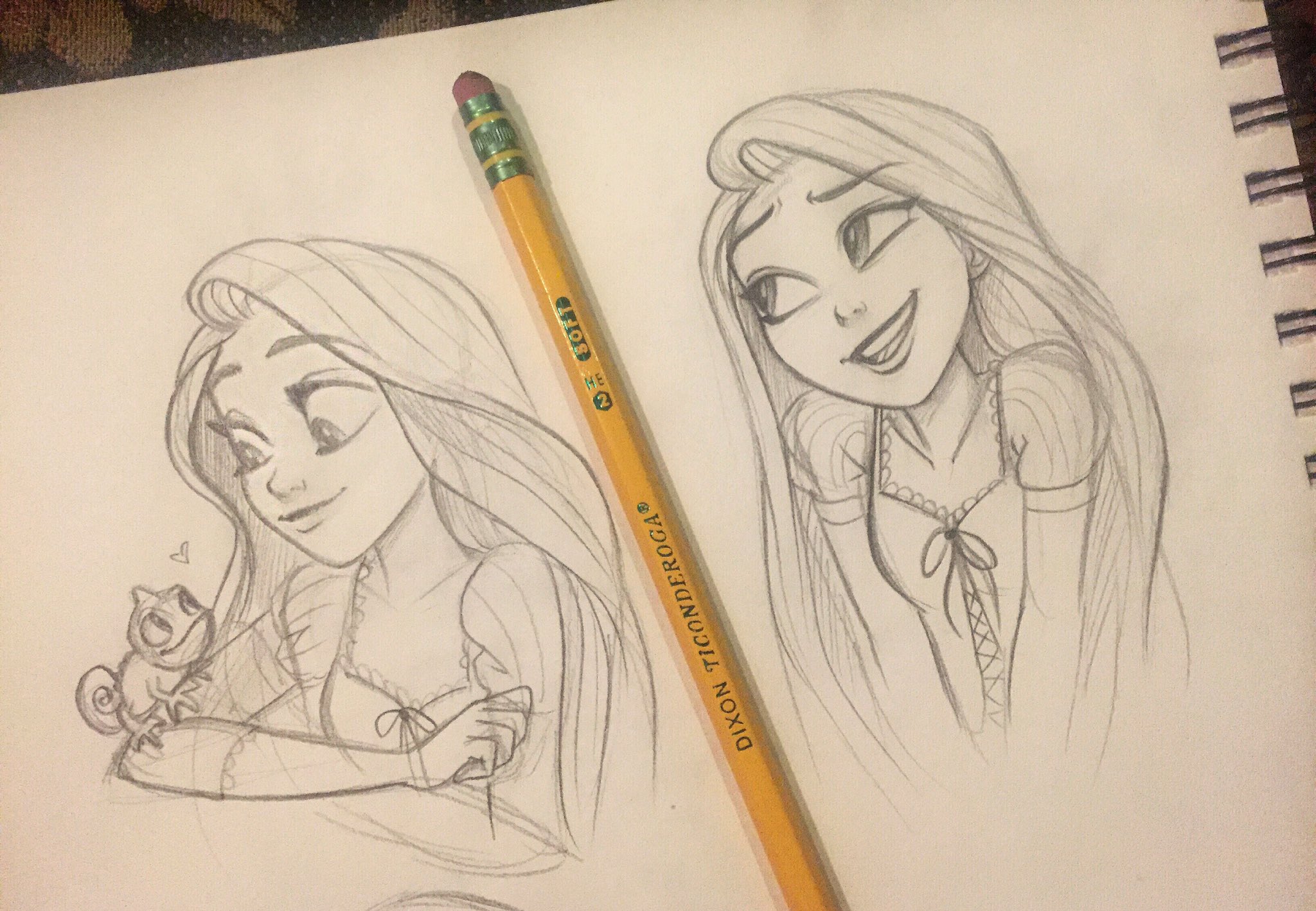 Angie Nasca on Twitter: "Rapunzel sketches! It's been a ...