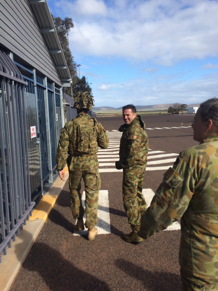 AustralianArmy's tweet photo. New recruit @karlstefanovic has arrived in Port Augusta. #WeGotKarl https://t.co/uwdFiPLjOV