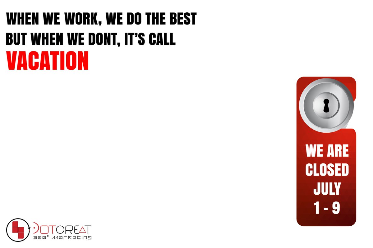 Dotcreat_Ltd's tweet photo. When we work, we do the best.
But when we dont, its called VACATION.
#EID_VACATION
#dotcreat_ltd https://t.co/TOa6cM1IGO