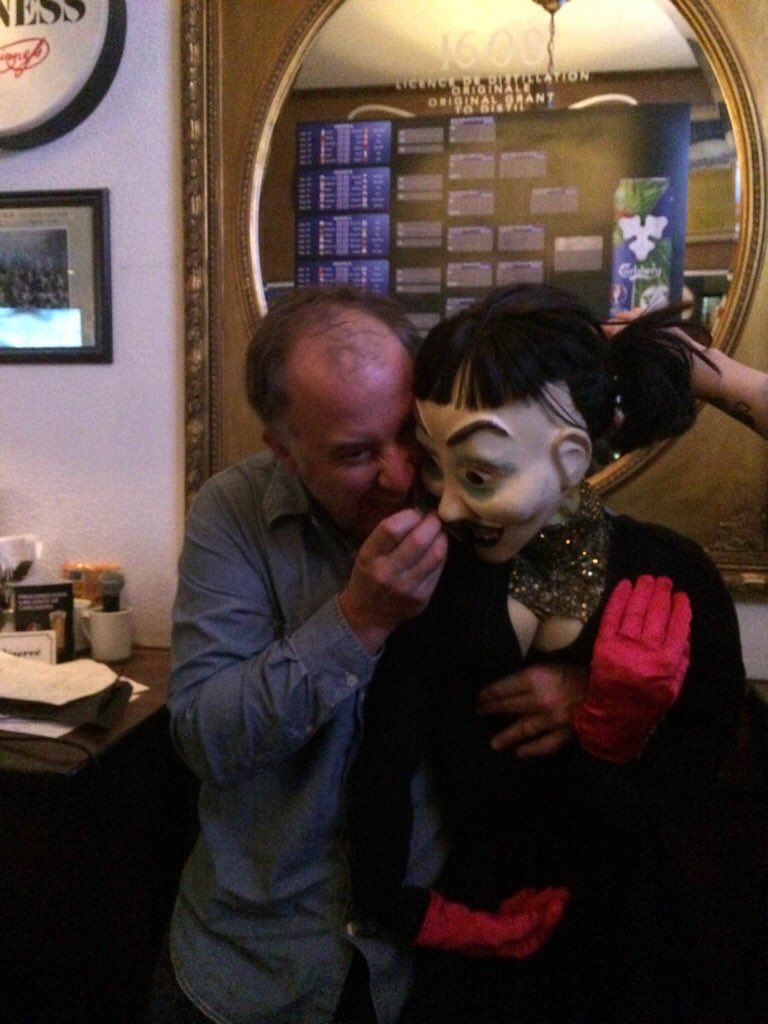 LydiaThePuppet's tweet image. Contrary to how this picture looks, I'm actually trying to snatch the shark gummy from .@thejaydevine's hand. BITE.