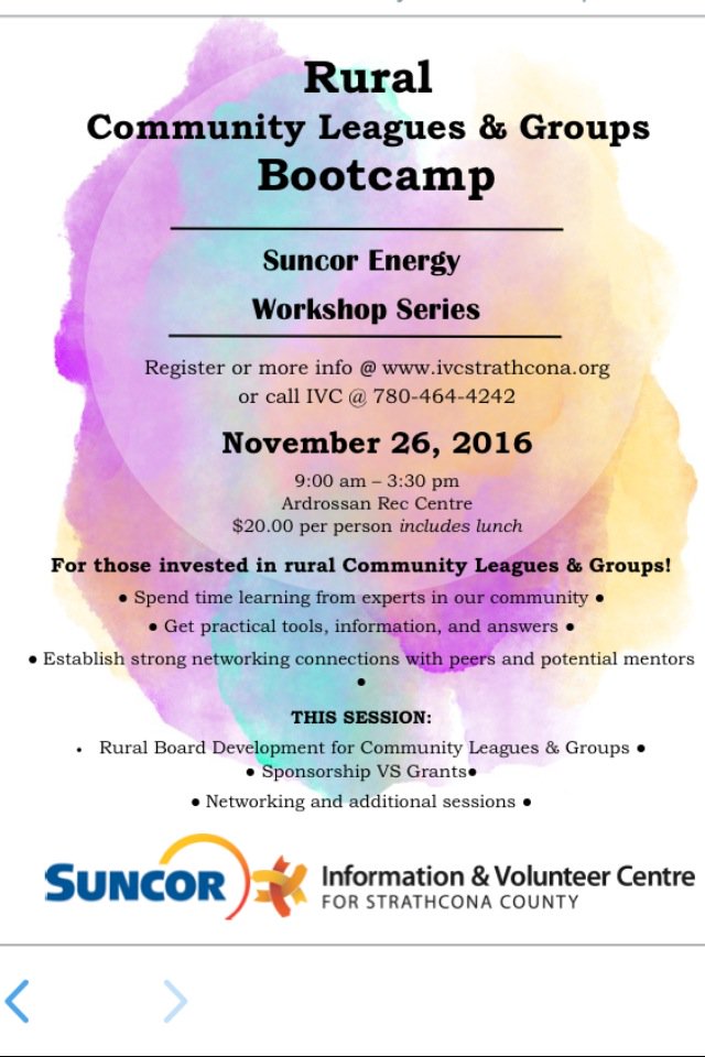 ArdrossanAG's tweet photo. Rural Board Development at Ardrossan Rec Complex Nov 26. Reserve a few seats for your board. #strathco https://t.co/ejxz4avrhW