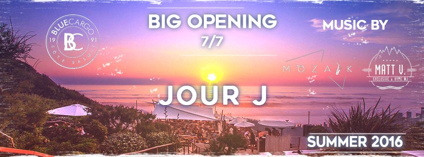 LeBlueCargo's tweet photo. BIG OPENING !!! JOUR !!!!
#BLUEYOURMIND #SUMMER2016 #BEACHPARTY https://t.co/Yf64cq02Ph