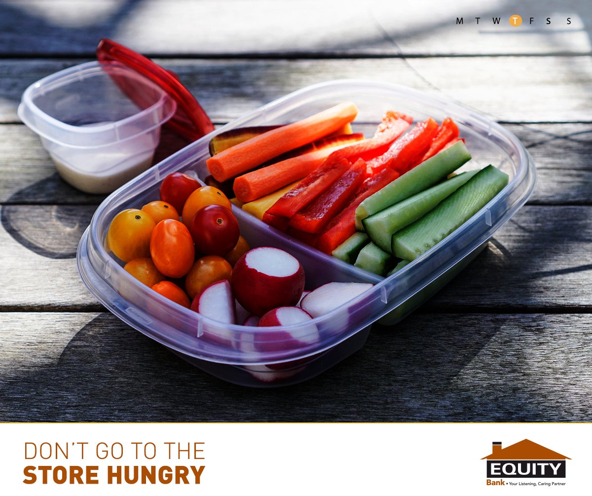 KeEquityBank's tweet photo. Have a quick snack before going shopping.You’ll be less likely to indulge in impulse buys on junk foods #MemberTip https://t.co/8drGUW4TQs
