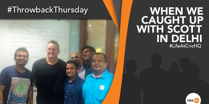 CricHQ's tweet photo. #ThrowbackThursday A Thursday to remember for #TeamCricHQ in Delhi! #LifeAtCricHQ #ThursdayMotivation https://t.co/AKg13AeG94